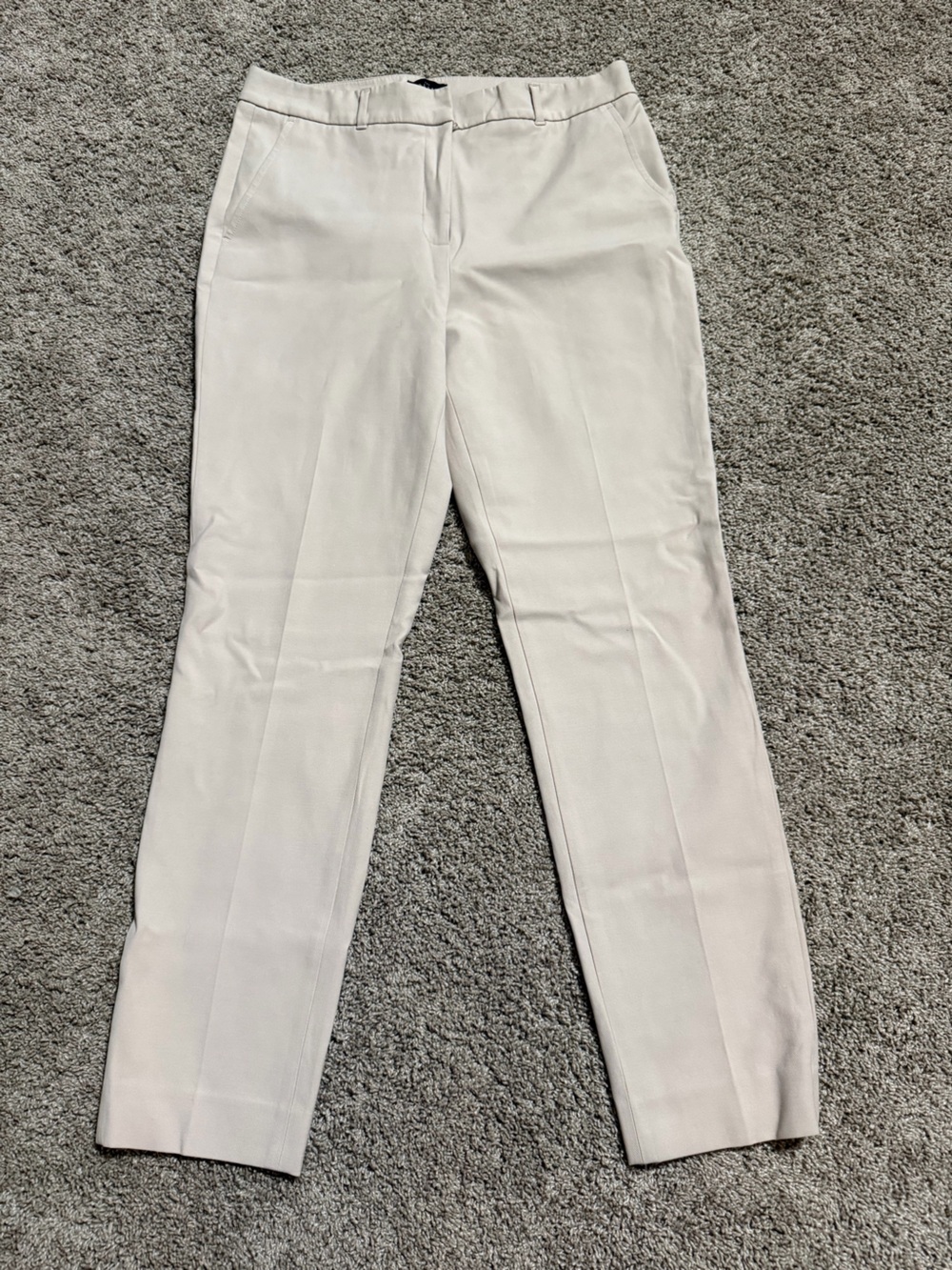 White House Black Market Cream Tailored Ankle Pants